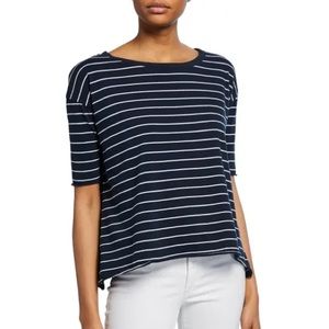 Shipley & Halmos Core Striped Half Sleeve Cotton Tee